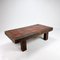 Mid-Century Heavy Oak and Ceramic Coffee Table, 1950s, Image 1