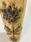 Botella de cerámica marrón con estampado floral, Francia, años 60, Imagen 5