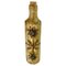 Botella de cerámica marrón con estampado floral, Francia, años 60, Imagen 1