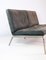 Stainless Steel & Black Leather 2-Seater Sofa by Mann for Norr11, 2000s, Image 2