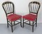 Französische Napoleon III Stühle aus Stoff & Lackiertem Holz, Ende 19. Jh., 2er Set 2
