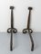 Wrought Iron Fireplace Andirons Firedogs, France, 1960s, Set of 2 2
