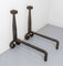 Wrought Iron Fireplace Andirons Firedogs, France, 1960s, Set of 2, Image 3