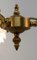 French Brass Ceiling Lamp with Three Putti Pendant Lustre, 1970s 10