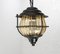 French Ceiling Lamp Iron and Colored Glass Pendant Lustre, 1960s 5