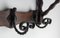 French Oak and Wrought Iron Coat and Hat Rack, French, 1920s 8
