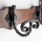 French Oak and Wrought Iron Coat and Hat Rack, French, 1920s 9