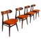Dutch Dining Chairs by Louis Van Teeffelen for Wébé, 1950, Set of 4 1