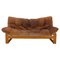 Scandinavian Leather and Pine 2-Seater Sofa, 1970s, Image 1