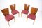 H-214 Dining Chairs attributed to Jindrich Halabala for Up Závody, 1957, Set of 4 2