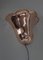 Art Deco Wandlampe aus Kupfer, 1930er 8