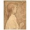 Artista desconocido, Retrato de mujer joven, 1951, Lápiz y acuarela sobre cartón, Imagen 1