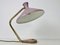 Italienische Tischlampe aus Messing & Violett, Italien, 1960er 5