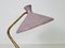 Italienische Tischlampe aus Messing & Violett, Italien, 1960er 3