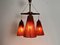 Mid-Century Teak and Cord Shade Hanging Lamp attributed to Temde, 1960s, Image 8