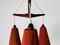 Mid-Century Teak and Cord Shade Hanging Lamp attributed to Temde, 1960s, Image 5