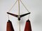 Mid-Century Teak and Cord Shade Hanging Lamp attributed to Temde, 1960s, Image 6