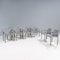 Golfo Dei Poeti Dining Chairs in Gray Leather by Matteo Grassi, 1970s, Set of 10 6