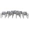 Golfo Dei Poeti Dining Chairs in Gray Leather by Matteo Grassi, 1970s, Set of 10 1