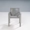 Golfo Dei Poeti Dining Chairs in Gray Leather by Matteo Grassi, 1970s, Set of 10, Image 8