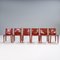 Cab 413 Chairs in Red Leather by Mario Bellini for Cassina, 2010s, Set of 6 2