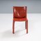 Cab 413 Chairs in Red Leather by Mario Bellini for Cassina, 2010s, Set of 6 5
