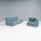 Modulares Togo Pale Blue Sofa von Michel Ducaroy für Ligne Roset, 1970er, 2er Set 3