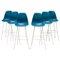 Blue Moulded Plastic Stools by Charles & Ray Eames for Herman Miller, 2022, Set of 6 1