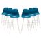 Blue Moulded Plastic Stools by Charles & Ray Eames for Herman Miller, 2022, Set of 6, Image 1