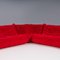 Divano modulare Togo rosso di Michel Ducaroy per Ligne Roset, anni 2010, set di 3, Immagine 4