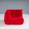 Togo Modular Sofa in Red by Michel Ducaroy for Ligne Roset, 2010s, Set of 3 11