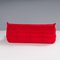 Sofá modular Togo en rojo de Michel Ducaroy para Ligne Roset, década de 2010. Juego de 3, Imagen 10