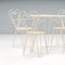 White Metal Garden Table and Heart Chairs by Mathieu Matégot, 1950s, Set of 5 3