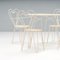 White Metal Garden Table and Heart Chairs by Mathieu Matégot, 1950s, Set of 5, Image 3