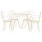 White Metal Garden Table and Heart Chairs by Mathieu Matégot, 1950s, Set of 5 1