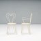 White Metal Garden Table and Heart Chairs by Mathieu Matégot, 1950s, Set of 5 9