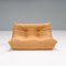 Canapé Togo en Cuir Marron Camel par Michel Ducaroy pour Ligne Roset, 1980s, Set de 5 7