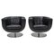 Tulip Armchairs in Black Leather aby Jeffrey Bernett for B&B Italia, 2000, Set of 2, Image 1