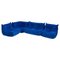 Canapé Togo en Alcantara Bleu par Michel Ducaroy pour Ligne Roset, 2000s, Set de 5 1