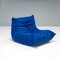 Blue Alcantara Togo Sofa by Michel Ducaroy for Ligne Roset, 2000s, Set of 5 7