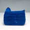 Blue Alcantara Togo Sofa by Michel Ducaroy for Ligne Roset, 2000s, Set of 5 9