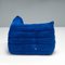 Canapé Togo en Alcantara Bleu par Michel Ducaroy pour Ligne Roset, 2000s, Set de 5 9