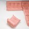 Pink Modular Togo Sofa by Michel Ducaroy for Ligne Roset, Set of 5 8
