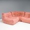 Divano modulare Togo rosa di Michel Ducaroy per Ligne Roset, set di 5, Immagine 3