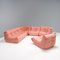 Divano modulare Togo rosa di Michel Ducaroy per Ligne Roset, set di 5, Immagine 5