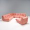 Pink Modular Togo Sofa by Michel Ducaroy for Ligne Roset, Set of 5 5