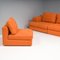 Orange Mex Cube Sofa by Piero Lissoni for Cassina, 2007, Set of 4 4