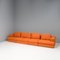 Orange Mex Cube Sofa by Piero Lissoni for Cassina, 2007, Set of 4 2