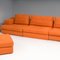 Orange Mex Cube Sofa by Piero Lissoni for Cassina, 2007, Set of 4 5