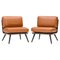 Spine Lounge Chairs in Tan Leather by Fredericia for Space Copenhagen, 2010s, Set of 2 1